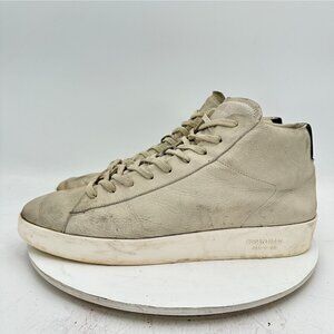 Essential Fear of God Men Size EU 45 US 12 White Beige Leather Mid Top Shoes